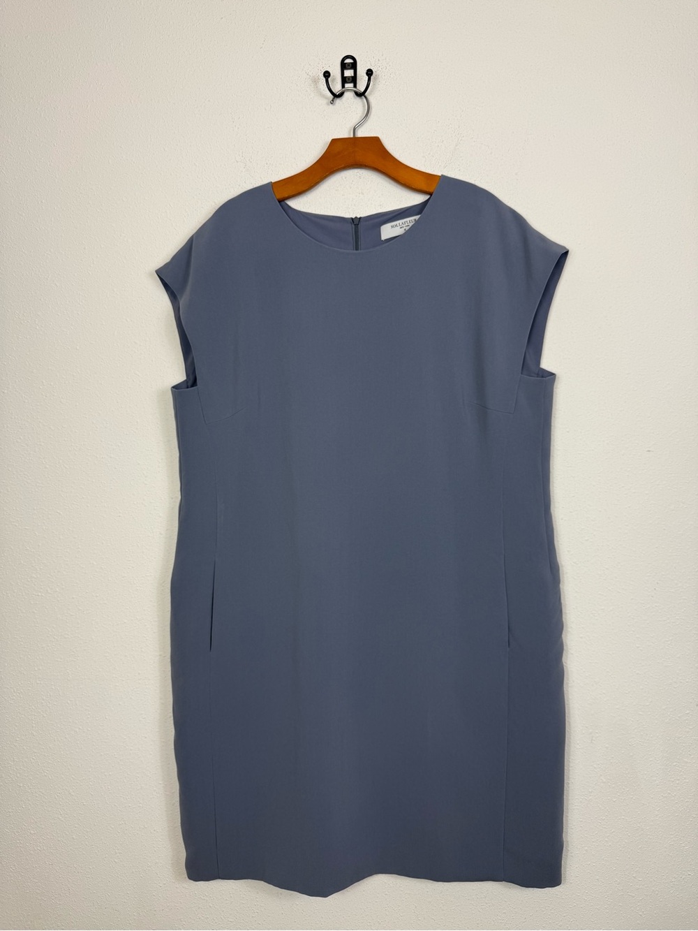 M.M. Lafleur New York The Maaza Travel Dress OrigamiTech Charcoal Grey Sz 16